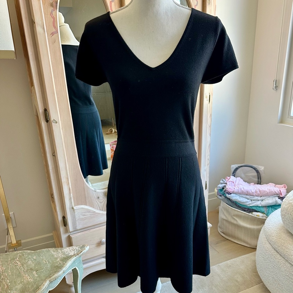 Theory Black Wool Dress